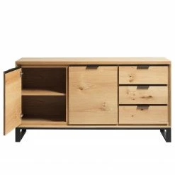 Loftscape Sideboard Limoges - Echtholzfurnier / Metall - Eiche / Schwarz -BÜROMÖBEL Verkaufsgeschäft 1000319435 220107 101929000119 DETAILS P000000001000319435