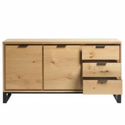 Loftscape Sideboard Limoges - Echtholzfurnier / Metall - Eiche / Schwarz -BÜROMÖBEL Verkaufsgeschäft 1000319435 220107 101929000121 DETAILS P000000001000319435