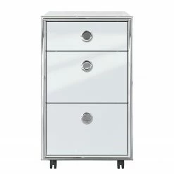 Trendteam Rollcontainer Infinity - Hochglanz Weiß / Chrom -BÜROMÖBEL Verkaufsgeschäft 1000325231 220118 14275900044 DETAILS P000000001000325231