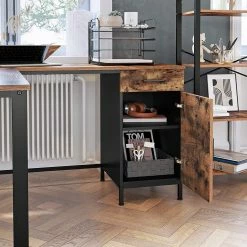 Red Living Eckschreibtisch Buxy IV - Eiche Rustikal Dekor / Schwarz -BÜROMÖBEL Verkaufsgeschäft 1000330253 220204 13344200022 MOOD DETAILS P000000001000330253 mood