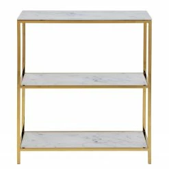 Fredriks Regal Katori II - Glas / Metall - Marmor Weiß Dekor / Gold -BÜROMÖBEL Verkaufsgeschäft 1000330565 220208 14503000030 DETAILS P000000001000330565