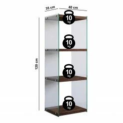 Loftscape Regal Rodgau - Glas / Kiefer massiv - Kiefer Kolonial - Höhe: 120 cm -BÜROMÖBEL Verkaufsgeschäft 1000333674 220302 500 SKETCH DETAILS P000000001000333674 sketch