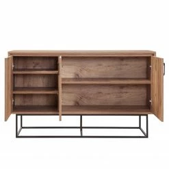 Red Living Sideboard Yopal I - Metall - Kiefer Dekor / Schwarz -BÜROMÖBEL Verkaufsgeschäft 1000333720 220302 031 DETAILS P000000001000333720