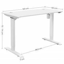 Fredriks Schreibtisch Viana - (Höhenverstellbar) - Weiß - Breite: 120 cm -BÜROMÖBEL Verkaufsgeschäft 1000337264 220224 500 SKETCH DETAILS P000000001000337264 sketch