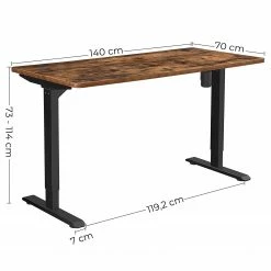 Fredriks Schreibtisch Viana - (Höhenverstellbar) - Altholz Dekor - Breite: 140 cm -BÜROMÖBEL Verkaufsgeschäft 1000337266 220224 500 SKETCH DETAILS P000000001000337266 sketch