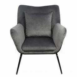 Norrwood Relaxsessel Tizio - Samt - Grau -BÜROMÖBEL Verkaufsgeschäft 1000339564 220329 030 DETAILS P000000001000339564