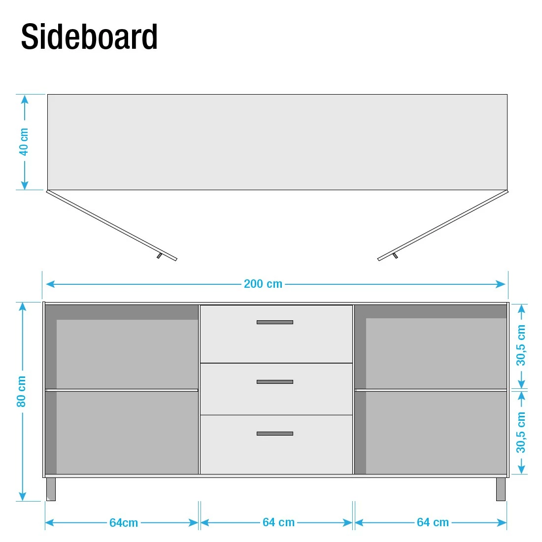 Ars manufacti Sideboard Woodson - Akazie massiv / Metall - Akazie Hellbraun - Breite: 200 cm 10 Ars manufacti Sideboard Woodson - Akazie massiv / Metall - Akazie Hellbraun - Breite: 200 cm – Bild 8