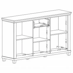 Ridgevalley Sideboard Emmanuela II - Dunkelgrün -BÜROMÖBEL Verkaufsgeschäft 1000339989 220317 501 SKETCH DETAILS P000000001000339989 sketch