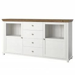Ridgevalley Sideboard Emmanuela I - Kiefer Weiß Dekor