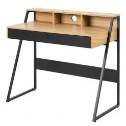 Mørteens Schreibtisch Reims - Wildeiche Dekor / Schwarz