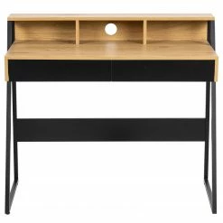 Mørteens Schreibtisch Reims - Wildeiche Dekor / Schwarz -BÜROMÖBEL Verkaufsgeschäft 1000341076 220323 031 DETAILS P000000001000341076