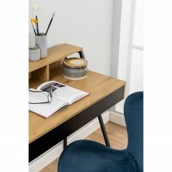 Mørteens Schreibtisch Reims - Wildeiche Dekor / Schwarz -BÜROMÖBEL Verkaufsgeschäft 1000341076 220323 037 DETAILS P000000001000341076