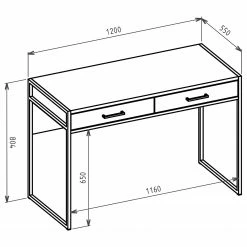 Red Living Schreibtisch Roslin - Weiß -BÜROMÖBEL Verkaufsgeschäft 1000341078 220322 500 SKETCH DETAILS P000000001000341078 sketch