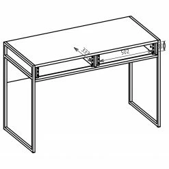 Red Living Schreibtisch Roslin - Weiß -BÜROMÖBEL Verkaufsgeschäft 1000341078 220322 501 SKETCH DETAILS P000000001000341078 sketch