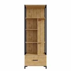 Red Living Büroregal Sonny - Wotaneiche Dekor / Schwarz -BÜROMÖBEL Verkaufsgeschäft 1000341080 220322 040 DETAILS P000000001000341080