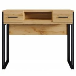 Red Living Schreibtisch Sonny - (Ausziehbar) Wotaneiche Dekor / Schwarz -BÜROMÖBEL Verkaufsgeschäft 1000341081 220322 060 DETAILS P000000001000341081