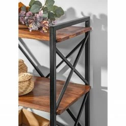 Red Living Regal Ugo II - Mango massiv / Metall - Mango / Schwarz -BÜROMÖBEL Verkaufsgeschäft 1000341970 220331 071 DETAILS P000000001000341970