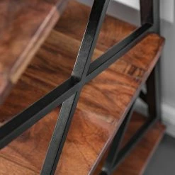 Red Living Regal Ugo II - Mango massiv / Metall - Mango / Schwarz -BÜROMÖBEL Verkaufsgeschäft 1000341970 220331 075 DETAILS P000000001000341970