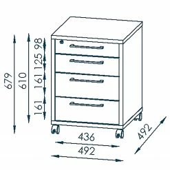 Maja Möbel Rollcontainer Homebase - Platingrau 11 Maja Möbel Rollcontainer Homebase - Platingrau -BÜROMÖBEL Verkaufsgeschäft 1000341987 220325 500 SKETCH DETAILS P000000001000341987 sketch