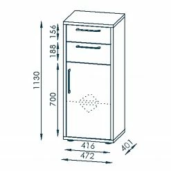 Maja Möbel Aktenschrank Homebase IV - Platingrau -BÜROMÖBEL Verkaufsgeschäft 1000341998 220325 500 SKETCH DETAILS P000000001000341998 sketch