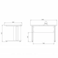 Maja Möbel Schreibtisch Homebase - Platingrau -BÜROMÖBEL Verkaufsgeschäft 1000342044 220325 500 SKETCH DETAILS P000000001000342044 sketch