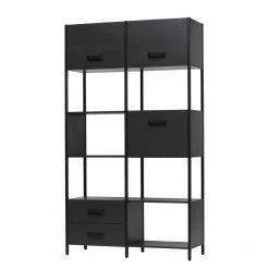 Red Living Regal Sarhua - Kiefer massiv / Metall - Kiefer Schwarz / Schwarz