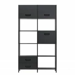 Red Living Regal Sarhua - Kiefer massiv / Metall - Kiefer Schwarz / Schwarz -BÜROMÖBEL Verkaufsgeschäft 1000342107 220407 040 DETAILS P000000001000342107