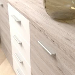 Loftscape Sideboard Piemont II - Weiß / Sandeiche Dekor -BÜROMÖBEL Verkaufsgeschäft 1000342456 220404 031 DETAILS P000000001000342456