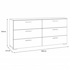 Loftscape Sideboard Perryton - Weiß / Eiche Sonoma Dekor -BÜROMÖBEL Verkaufsgeschäft 1000342469 220404 500 SKETCH DETAILS P000000001000342469 sketch