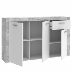 Loftscape Sideboard Ballito II - Weiß / Beton Dekor -BÜROMÖBEL Verkaufsgeschäft 1000342476 220404 032 DETAILS P000000001000342476