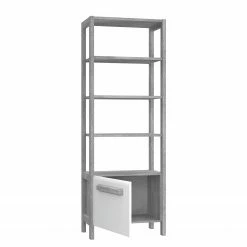 Loftscape Regal Toscana - Hochglanz Weiß / Eiche Grau Dekor -BÜROMÖBEL Verkaufsgeschäft 1000342499 220331 040 DETAILS P000000001000342499