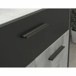 Loftscape Sideboard Sahil - Eiche Sorrento Grau Dekor / Schwarz -BÜROMÖBEL Verkaufsgeschäft 1000342503 220413 045 DETAILS P000000001000342503