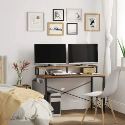 Red Living Schreibtisch Rio - Eiche Rustikal Dekor / Schwarz -BÜROMÖBEL Verkaufsgeschäft 1000343003 220407 021 MOOD DETAILS P000000001000343003 mood