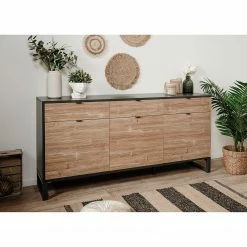 Loftscape Sideboard Mid West I - Bambus Dekor / Anthrazit -BÜROMÖBEL Verkaufsgeschäft 1000344591 220407 021 MOOD DETAILS P000000001000344591 mood