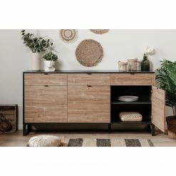 Loftscape Sideboard Mid West I - Bambus Dekor / Anthrazit -BÜROMÖBEL Verkaufsgeschäft 1000344591 220407 022 MOOD DETAILS P000000001000344591 mood