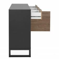 Loftscape Sideboard Mid West I - Bambus Dekor / Anthrazit -BÜROMÖBEL Verkaufsgeschäft 1000344591 220407 035 DETAILS P000000001000344591