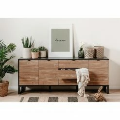 Loftscape Sideboard Mid West II - Bambus Dekor / Anthrazit -BÜROMÖBEL Verkaufsgeschäft 1000344600 220407 023 MOOD DETAILS P000000001000344600 mood