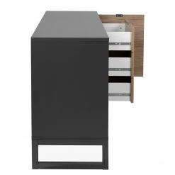 Loftscape Sideboard Mid West II - Bambus Dekor / Anthrazit -BÜROMÖBEL Verkaufsgeschäft 1000344600 220407 035 DETAILS P000000001000344600