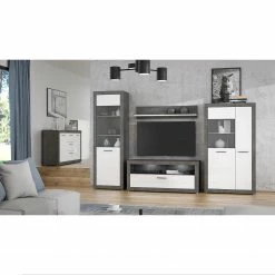 Loftscape Sideboard Vetras - Hochglanz Weiß / Beton Dekor -BÜROMÖBEL Verkaufsgeschäft 1000344673 220414 021 MOOD DETAILS P000000001000344673 mood