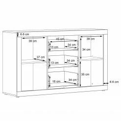 Loftscape Sideboard Vetras - Hochglanz Weiß / Beton Dekor -BÜROMÖBEL Verkaufsgeschäft 1000344673 220414 501 SKETCH DETAILS P000000001000344673 sketch