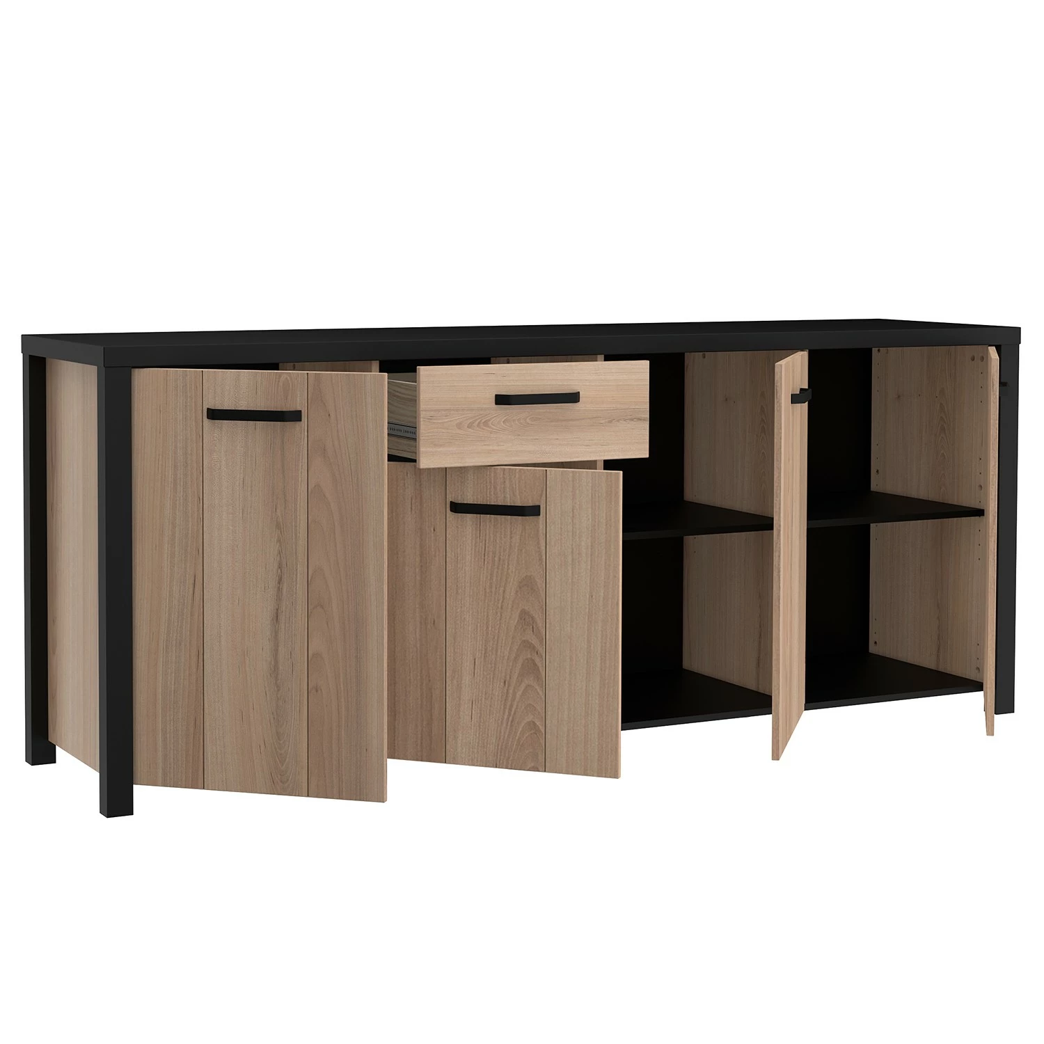 Red Living Sideboard Westlock II - Esche Dekor / Schwarz 8 Red Living Sideboard Westlock II - Esche Dekor / Schwarz – Bild 6