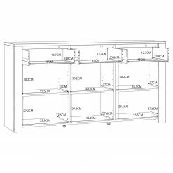 Ridgevalley Sideboard Vassia I - Eiche Navy Dekor / Eiche Riviera Dekor -BÜROMÖBEL Verkaufsgeschäft 1000344684 220414 501 SKETCH DETAILS P000000001000344684 sketch