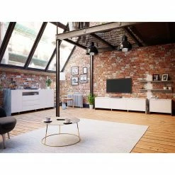 Loftscape Sideboard Urban II - Inkl. Beleuchtung - Weiß / Eiche Grau Dekor -BÜROMÖBEL Verkaufsgeschäft 1000344689 220414 021 MOOD DETAILS P000000001000344689 mood