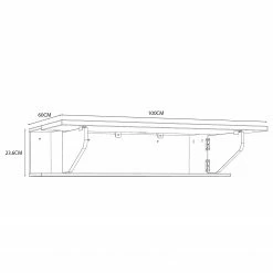 Loftscape Wandschreibtisch Prandi - Matt Weiß - Breite: 100 cm -BÜROMÖBEL Verkaufsgeschäft 1000347234 220621 500 SKETCH DETAILS P000000001000347234 sketch