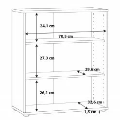 Fredriks Büroregal Wisla - Weiß - 74 x 86 cm -BÜROMÖBEL Verkaufsgeschäft 1000348151 220505 501 SKETCH DETAILS P000000001000348151 sketch