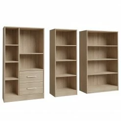 Fredriks Regalwand Wardell (3-teilig) - Eiche Sonoma Dekor -BÜROMÖBEL Verkaufsgeschäft 1000348162 220505 030 DETAILS P000000001000348162