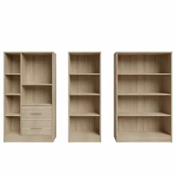 Fredriks Regalwand Wardell (3-teilig) - Eiche Sonoma Dekor -BÜROMÖBEL Verkaufsgeschäft 1000348162 220505 032 DETAILS P000000001000348162