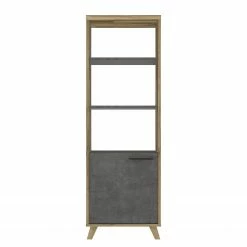 Fredriks Büroregal Winster - Asteiche Dekor / Beton Dekor -BÜROMÖBEL Verkaufsgeschäft 1000348165 220505 030 DETAILS P000000001000348165