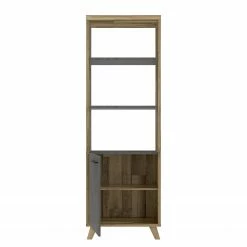 Fredriks Büroregal Winster - Asteiche Dekor / Beton Dekor -BÜROMÖBEL Verkaufsgeschäft 1000348165 220505 031 DETAILS P000000001000348165