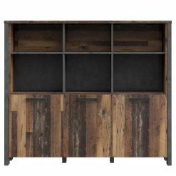 Fredriks Büroregal Clifford - Altholz Dekor / Dunkelgrau 12 Fredriks Büroregal Clifford - Altholz Dekor / Dunkelgrau -BÜROMÖBEL Verkaufsgeschäft 1000348167 220505 030 DETAILS P000000001000348167